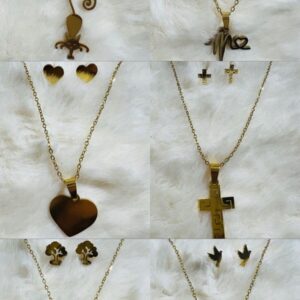 set de cadena mÁs arete (modelos variados)
